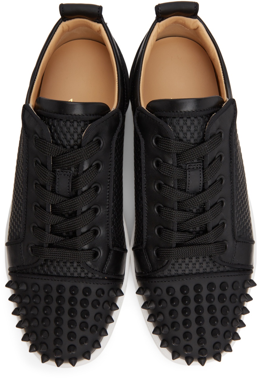 Christian Louboutin Lou Spikes Orlato Leather Sneaker in Black for
