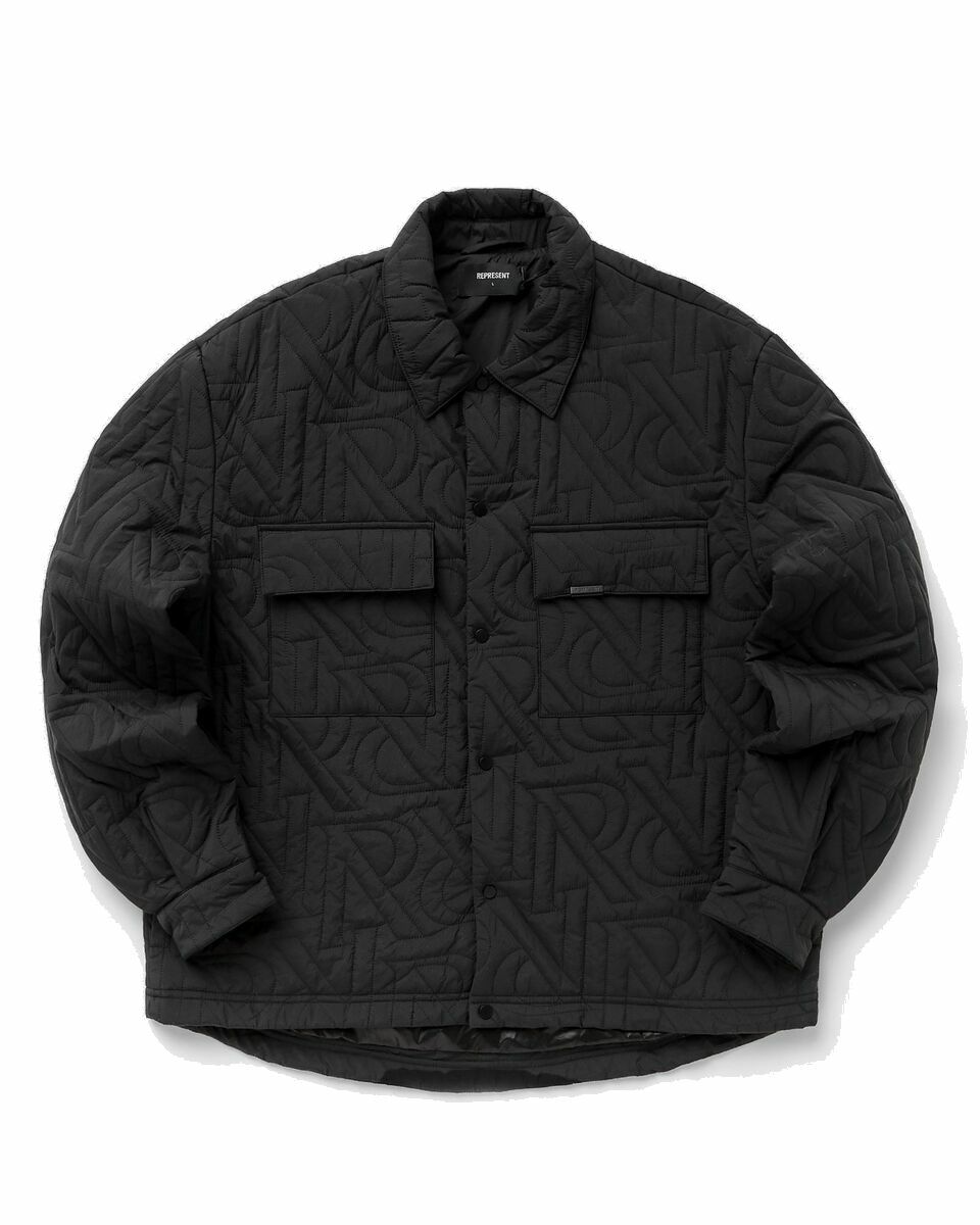 Photo: Represent Initial Quilted Overshirt Black - Mens - Overshirts