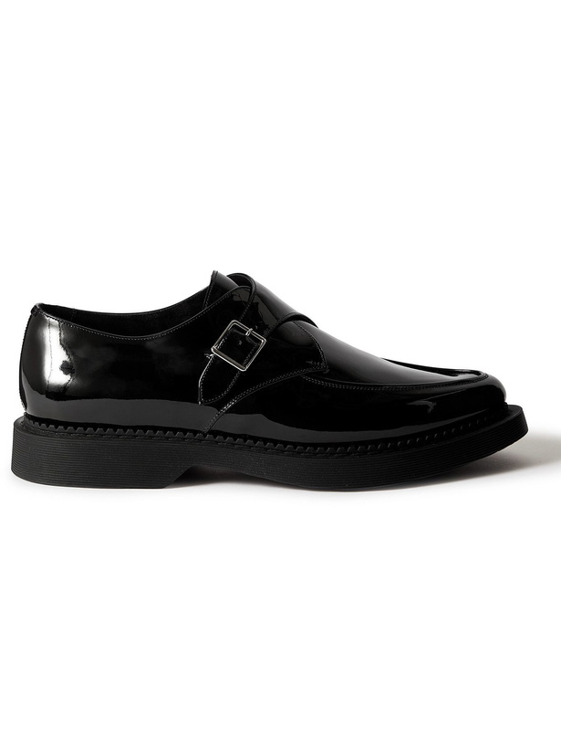 Photo: SAINT LAURENT - Anthony Patent-Leather Monk-Strap Shoes - Black