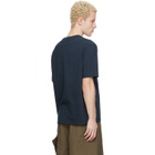 Maison Kitsuné Navy 'Maison Kitsuné' Handwriting Comfort T-shirt