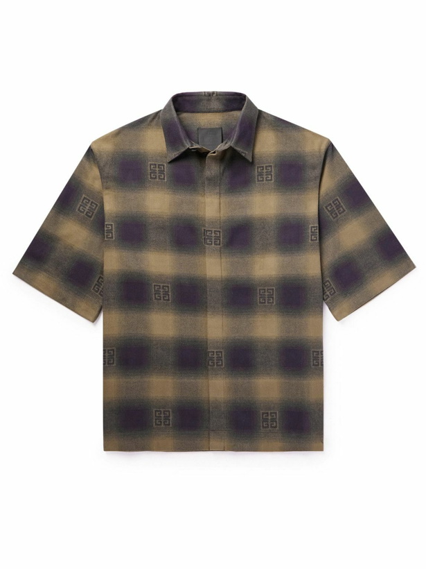 Photo: Givenchy - Checked Cotton Shirt - Green