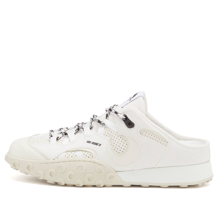 Photo: Marine Serre Women's Suede Leather Ms Rise Tyko Mule in White