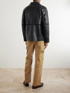 Kartik Research - Embroidered Leather Jacket - Black