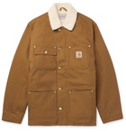 Carhartt WIP - Fairmount Faux Shearling-Lined Organic Cotton-Canvas Field Jacket - Brown