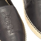 Saint Laurent Men's Leather Espadrille in Nero