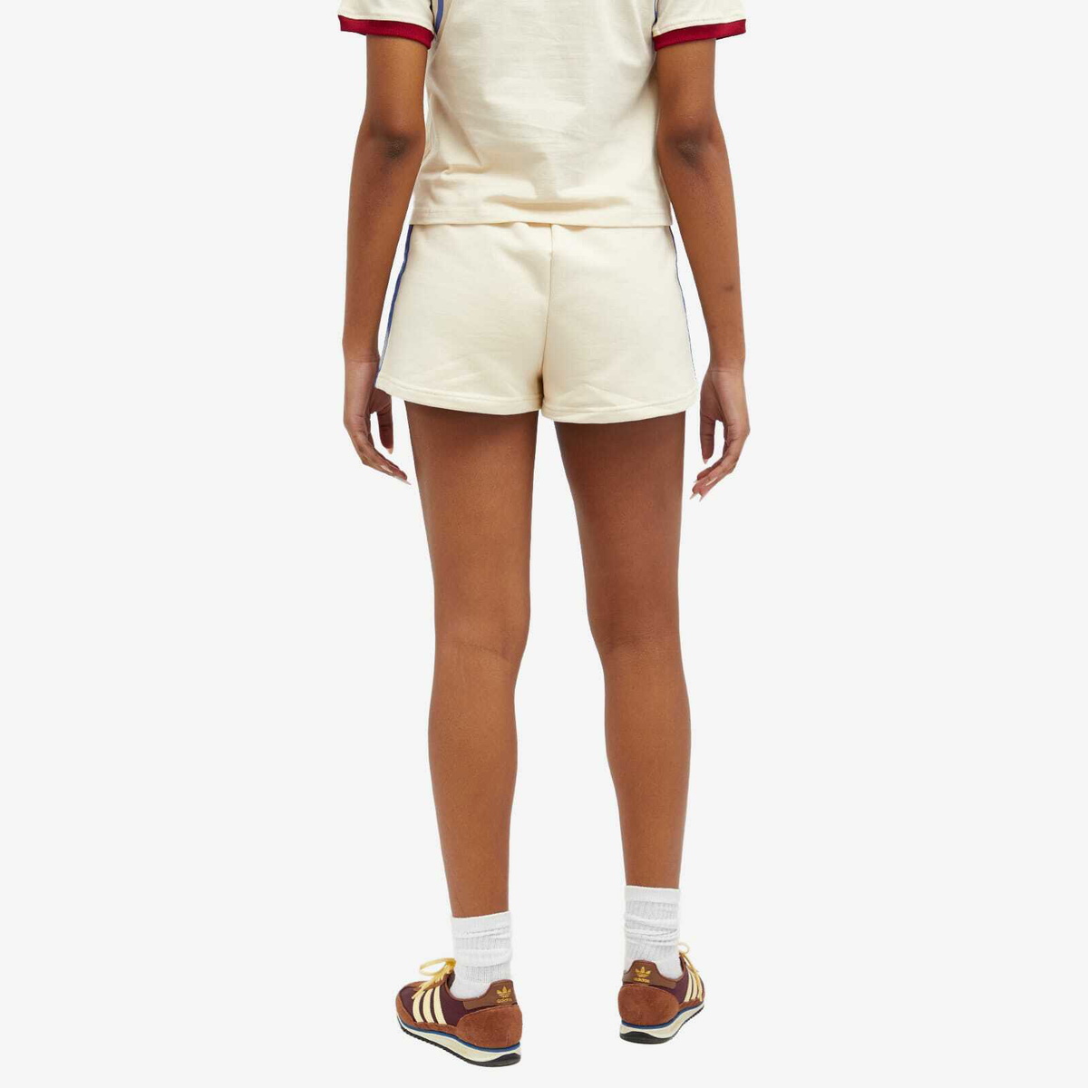 GCDS Women's Logo Sweatshorts in Off White