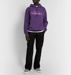 Noon Goons - Printed Loopback Cotton-Jersey Hoodie - Purple