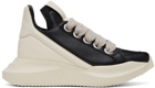 Rick Owens Black & Off-White Geth Sneakers