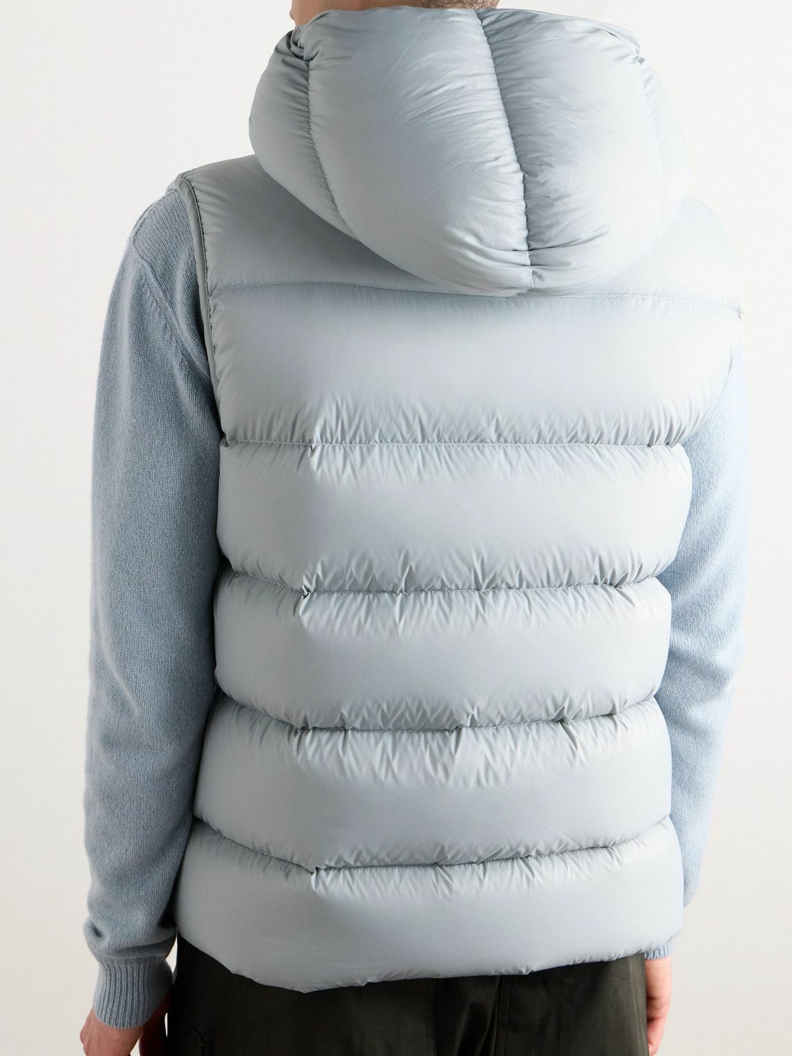 Rick Owens - Quilted Nylon Hooded Down Gilet - Blue