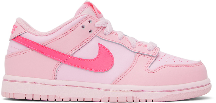 Nike Kids Pink Dunk Low Little Kids Sneakers