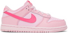 Nike Kids Pink Dunk Low Little Kids Sneakers