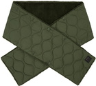 TAION Khaki Long Military Reversible Down Scarf