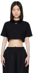 Off-White Black Off Stamp Rib Cropped T-Shirt