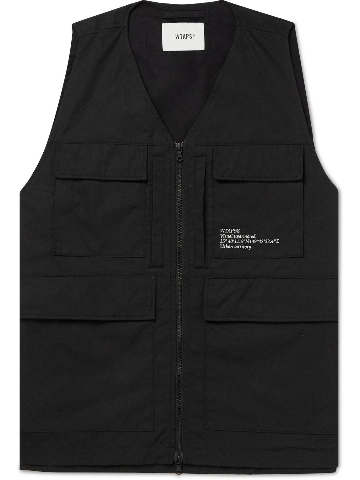 WTAPS Men's Bivouac Taffeta Vest in Black WTAPS