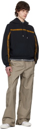 Eckhaus Latta Black Spray Detail Hoodie