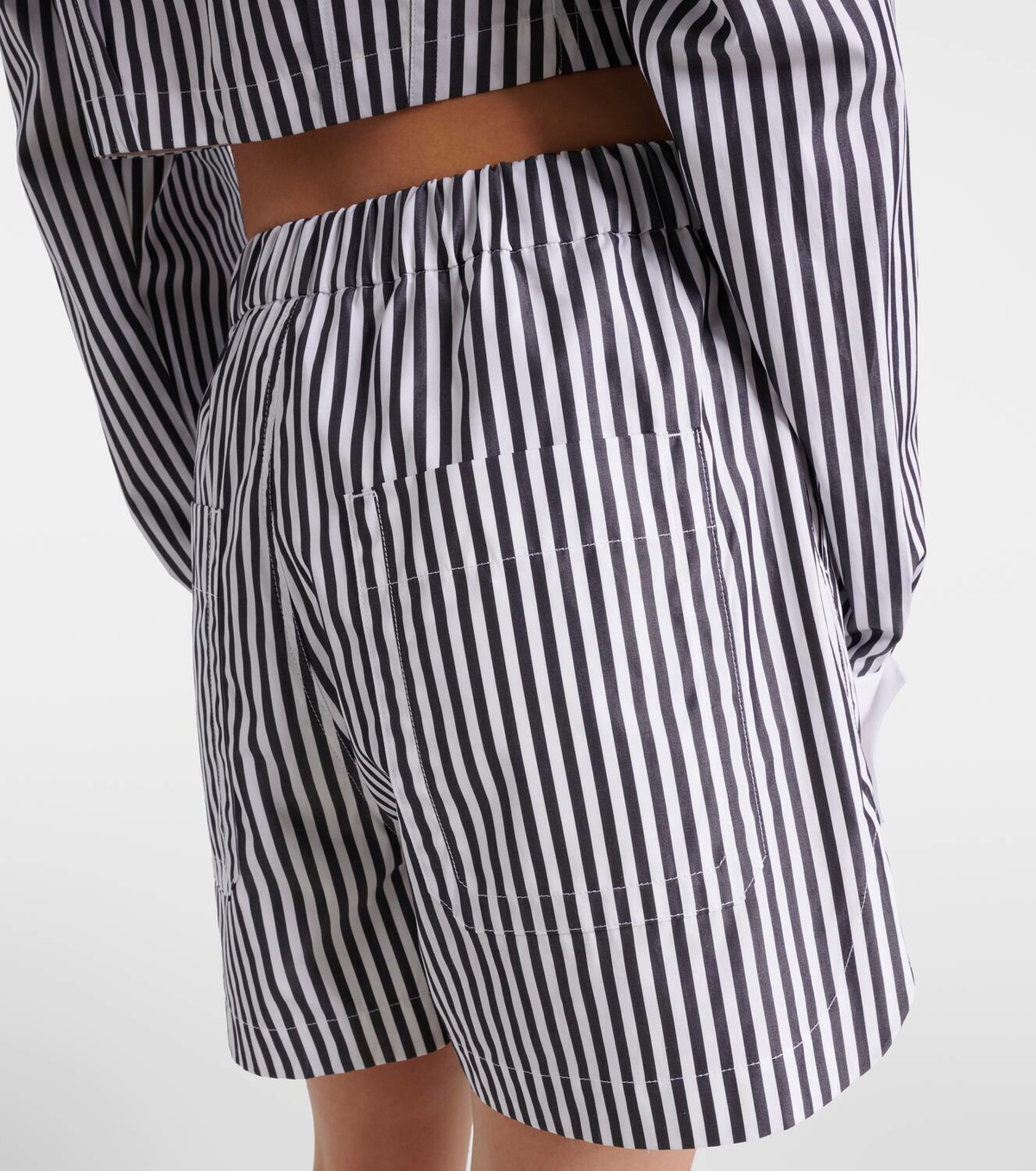 Sportmax Muscari striped cotton shorts