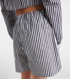Sportmax Muscari striped cotton shorts