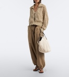 Brunello Cucinelli Reversible raffia-effect shopper
