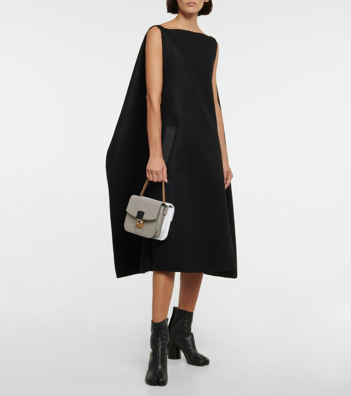 Maison Margiela - Wool cape dress