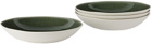 Jars Céramistes Green & White Maguelone Pasta Plate Set