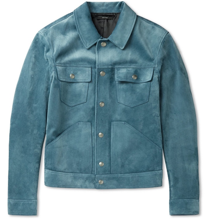 Photo: TOM FORD - Suede Blouson Jacket - Blue