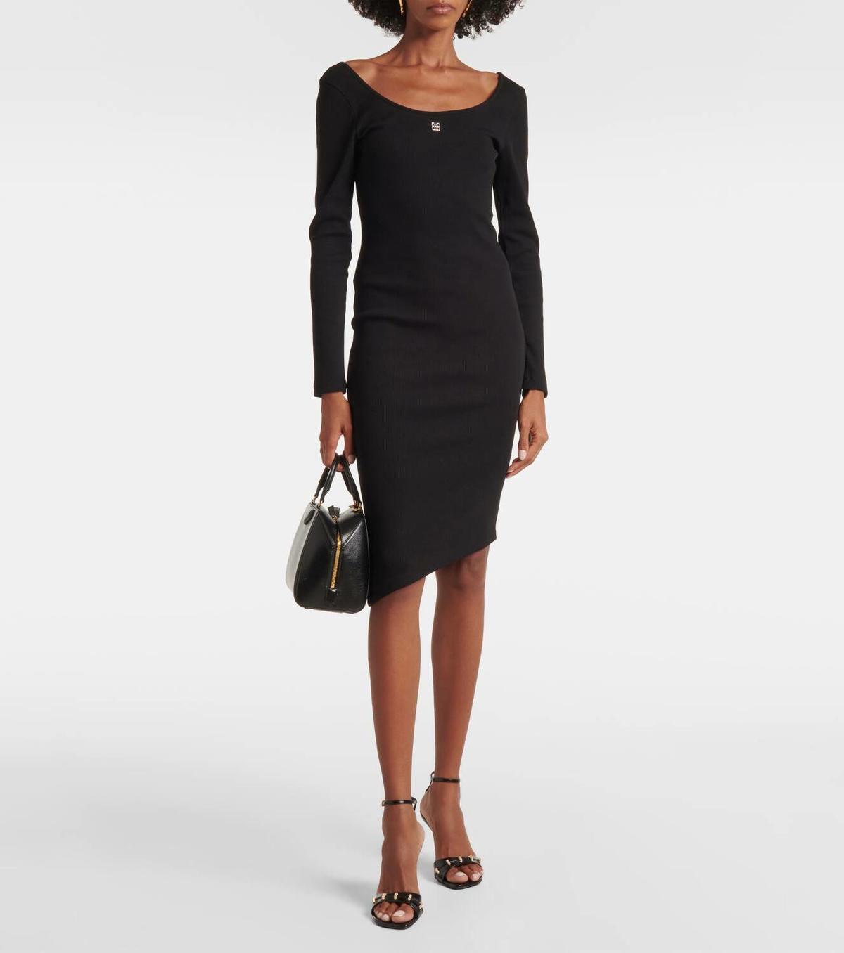 Givenchy Ribbed-knit cotton jersey midi dress Givenchy