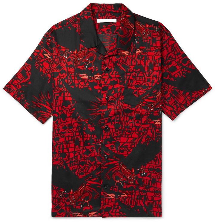 Photo: Givenchy - Camp-Collar Printed Cotton Shirt - Men - Black