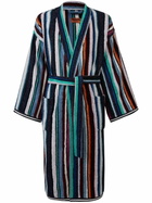 Missoni Home Blue Chandler Striped Cotton Robe