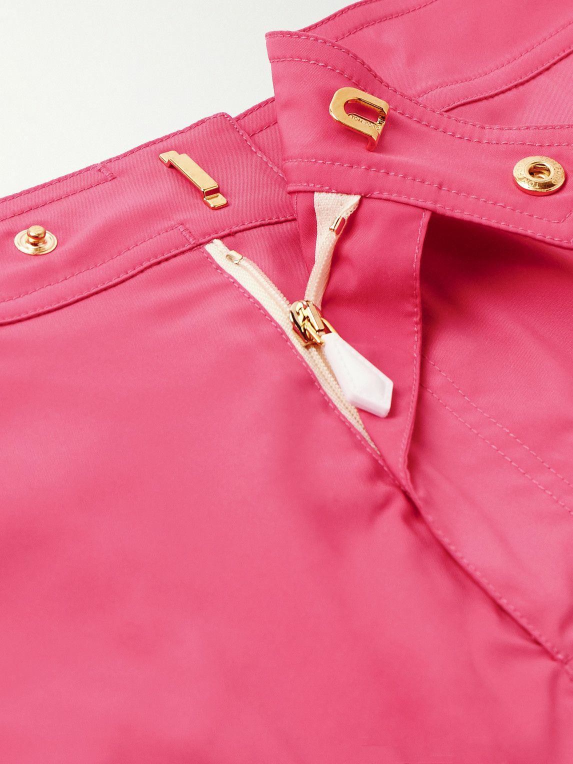TOM FORD - Straight-Leg Mid-Length Swim Shorts - Pink