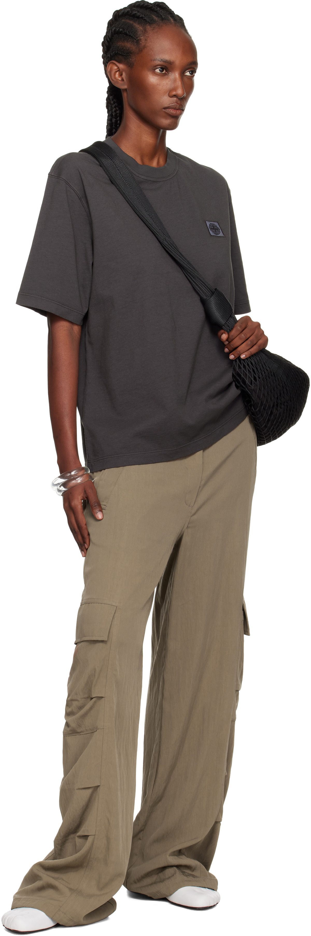 Stone Island Gray 2100025 Combed Organic Cotton Jersey T-shirt