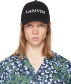 Lanvin Black 'Lanvin' Cotton Cap