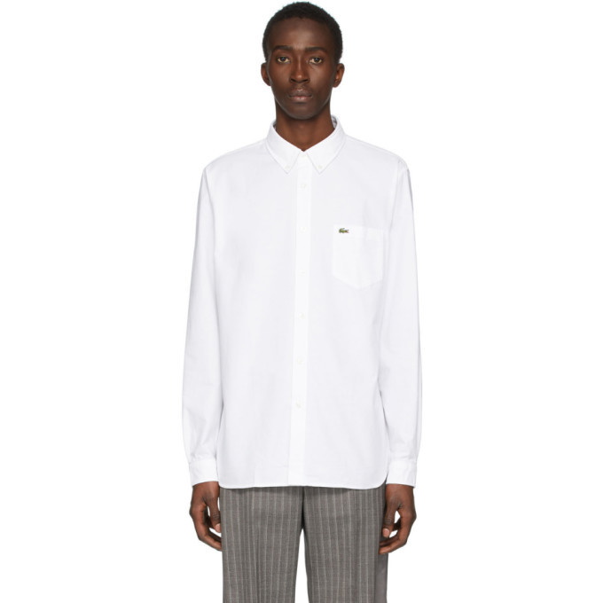Photo: Lacoste White Regular Fit Oxford Shirt