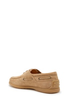 Tods Barca Gomma Suede Boat Shoes Tan