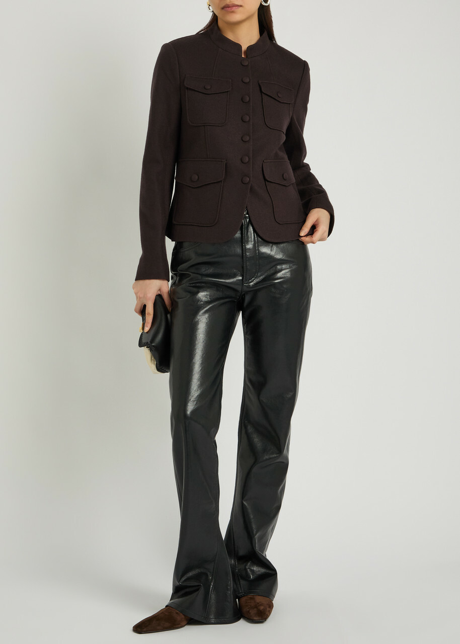 Rag & Bone Mercer Wool Jacket Dark Brown