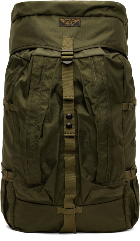 Photo: RRL Khaki Nylon Utility Backpack