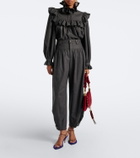Chloé Marcie Foulard Small velvet shoulder bag