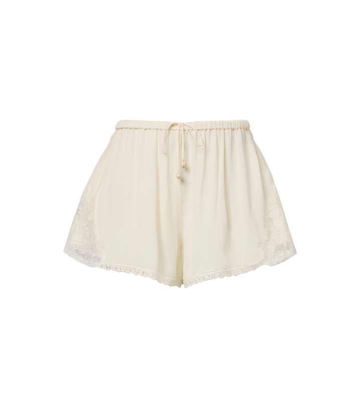 Photo: Zimmermann Fairlight lace-trimmed chiffon shorts