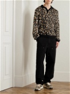 Saturdays NYC - Beauchamp Leopard-Print Knitted Polo Shirt - Brown