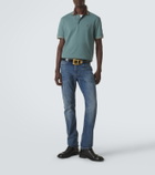 Versace Greca cotton piqué polo shirt