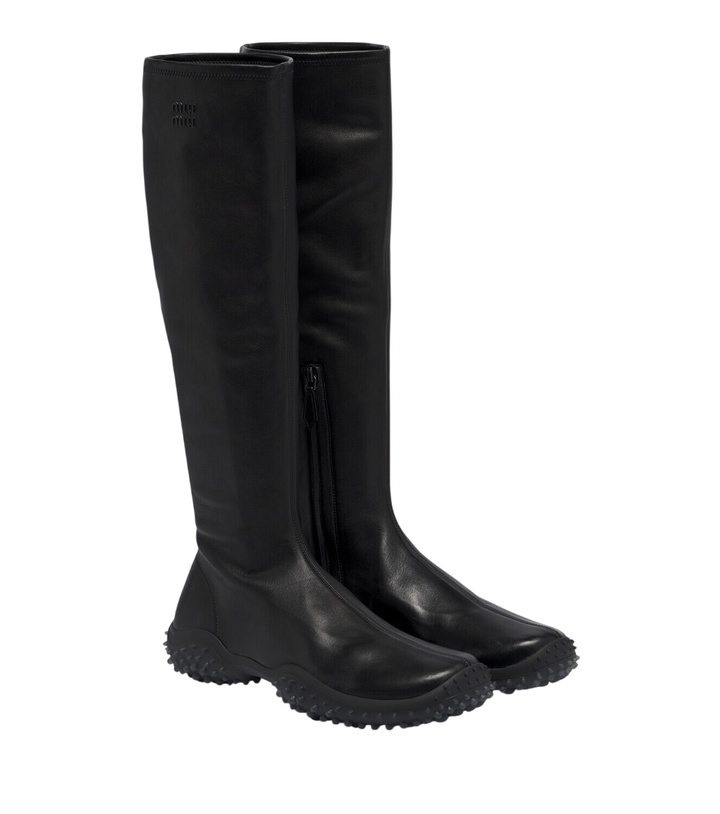 Photo: Miu Miu Leather knee-high boots