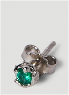 Vasiliki - Single Emerald Stud Earring in Silver