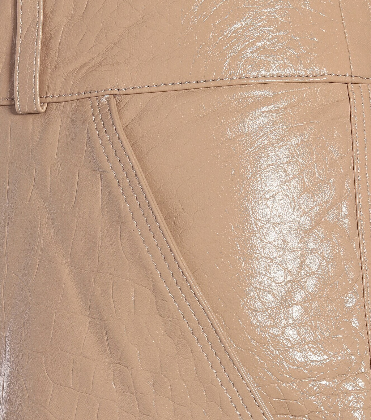Dodo Bar Or High-rise leather Bermuda shorts