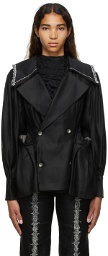 Renli Su Black Linen Jacket