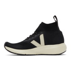 Rick Owens Black and Off-White Veja Edition Sock Runner Sneakers