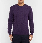 Ralph Lauren Purple Label - Cable-Knit Cashmere Sweater - Men - Purple