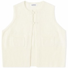 Beams Boy Women's China Button Gilet in Off White