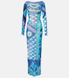 Pucci Vivara ruffled tulle maxi dress