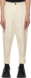 AMI Paris Off-White Carrot Oversized Trousers