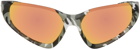 Balenciaga Gray Camouflage Sunglasses