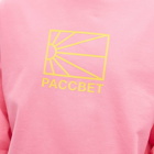PACCBET Men's Big Logo Crew Sweat in Pink